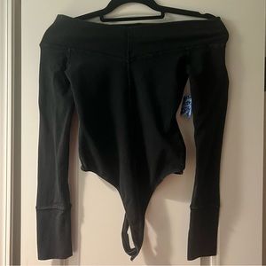 long sleeve off the shoulder FREE PEOPLE bodysuit